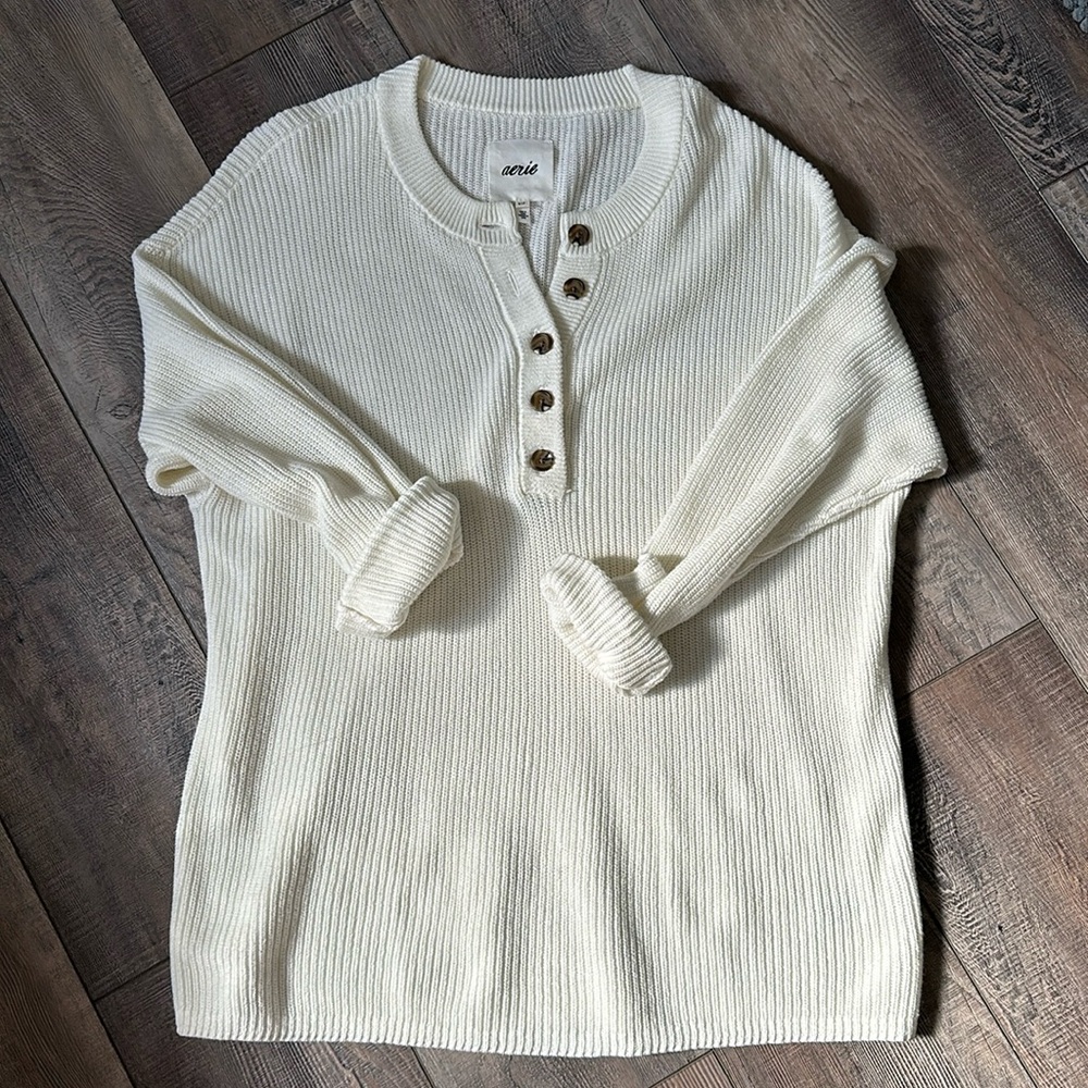 Aerie Button Sweater
